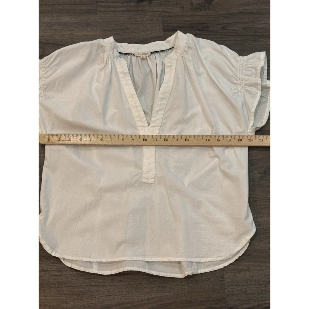 Anthropologie Pilcro Blouse M Tatum Cottagecore Romantic Puff Sleeve Peasant Top